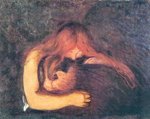 Edvard Munch (Löten, Noruega 1863-Oslo 1944), La vampira 1893-1894