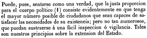 Fragmento de Aristóteles, Política, IV:4, Madrid 1873, página 135