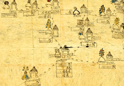 Mochitlán, Tlaxcala, México. Mapa de Zumpango del Río, s.XVI Mochitlán, Tlaxcala, México. Mapa de Zumpango del Río, s.XVI
