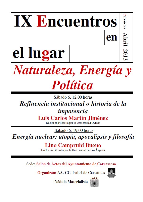 Encuentros en el lugar 2013 Carrascosa de la Sierra