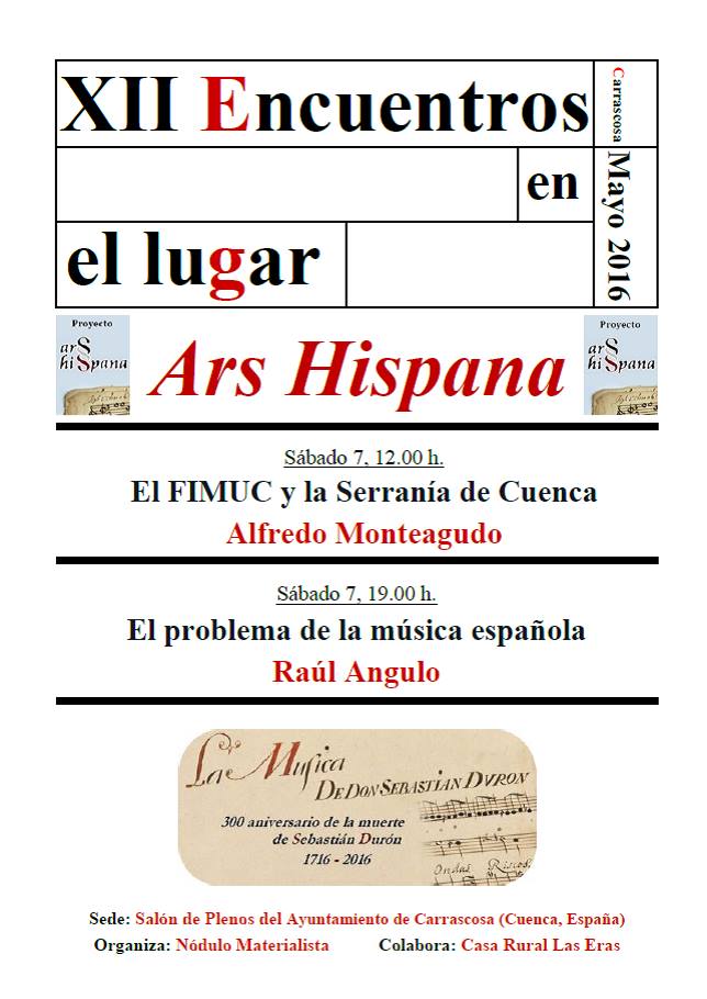 Encuentros en el lugar 2016 Carrascosa de la Sierra