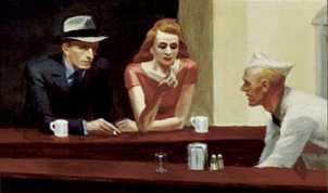 Edward Hopper (1882-1967), Nighthawks (1942) detalle
