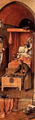 Hieronymus Bosch, El Bosco (c1450-1516), La muerte del avaro (1490-1500)