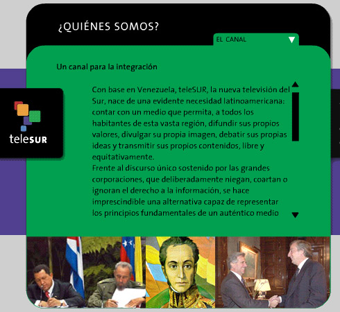 Telesur, una televisi&oacute;n para la integraci&oacute;n hispanoamericana