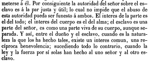 Fragmento de Arist&oacute;teles, Pol&iacute;tica, I:2, Madrid 1873, p&aacute;gina 27