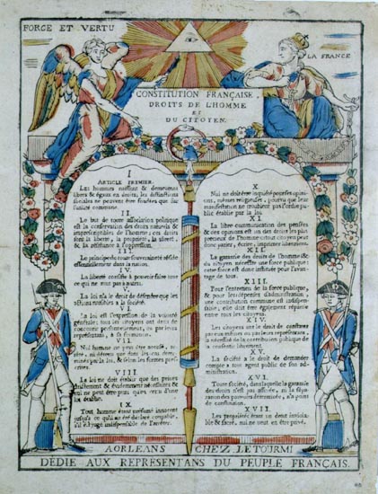 ...las tablas sobre las cuales están grabados los derechos del hombre...