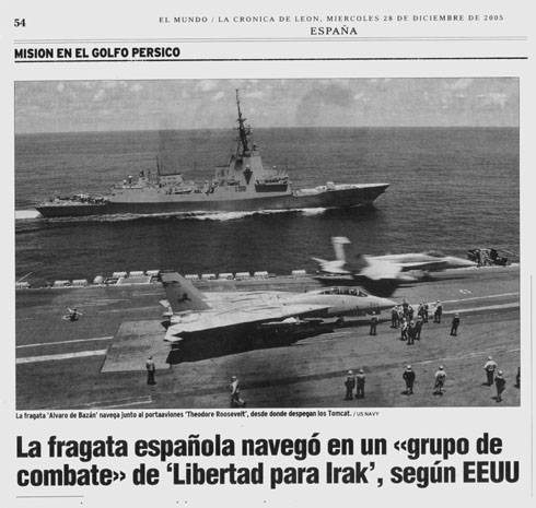 fragata espa&ntilde;ola colabora en la guerra que mantiene EEUU en Irak