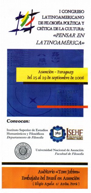 I Congreso Latinoamericano de Filosofía y crítica de la Cultura