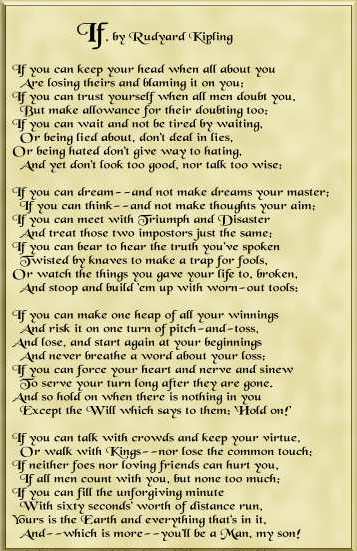 Rudyard Kipling (1865-1936), If (1895)