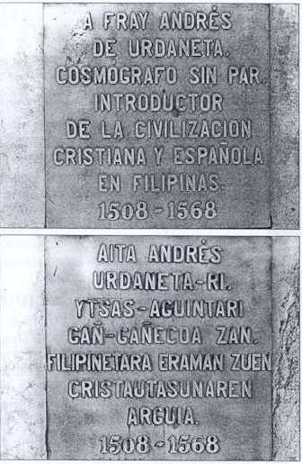 Monumento a Fray Andrés de Urdaneta en Ordicia