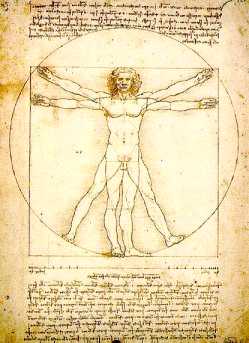 El hombre de Vitruvio seg&uacute;n Leonardo