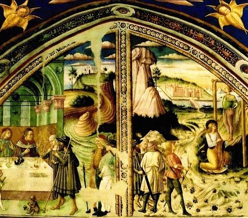 El milagro de Hugonel que tuvo lugar en Santo Domingo de la Calzada, por Pedro Antonio Mezzastris (1430-1506), Oratorio de los Peregrinos, As&iacute;s