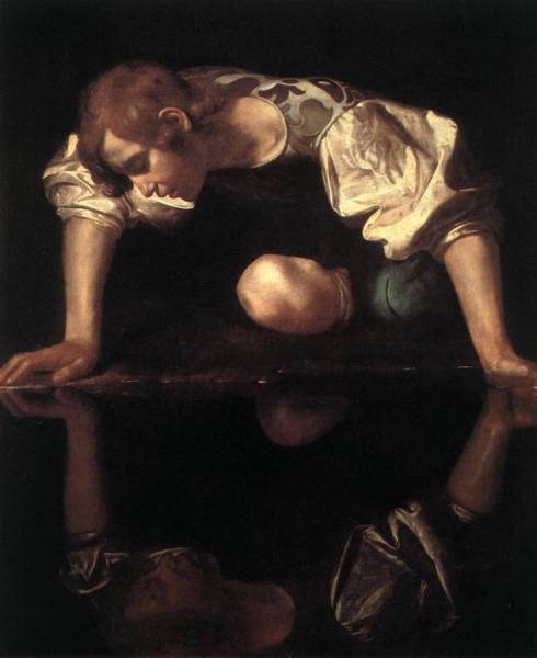 Caravaggio (1573-1620), Narciso (1598-1599) Caravaggio (1573-1620), Narciso (1598-1599)