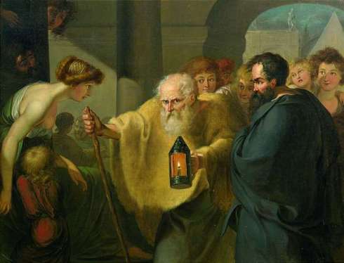 Diógenes, por J.H.W. Tischbein, c. 1780 Diógenes, por J.H.W. Tischbein, c. 1780