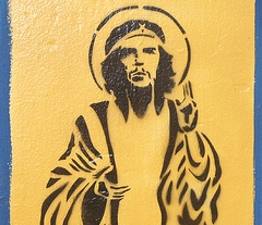 la imagen del Che Guevara fagocitada por el humanismo cristiano marxista