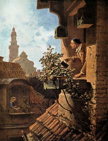 Carl Spitzweg (1808-1885), Im Dachst&uuml;bchen (La buhardilla, 1882)