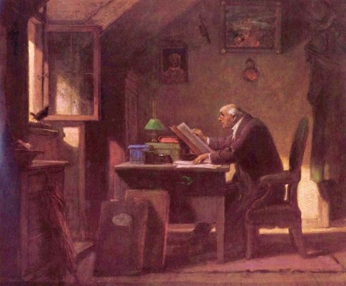 Carl Spitzweg (1808-1885), Ein Besuch, 1855