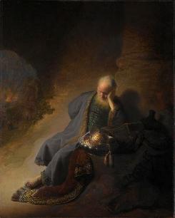 Rembrandt, Jerem&iacute;as lamentando la destrucci&oacute;n de Jerusal&eacute;n, 1630
