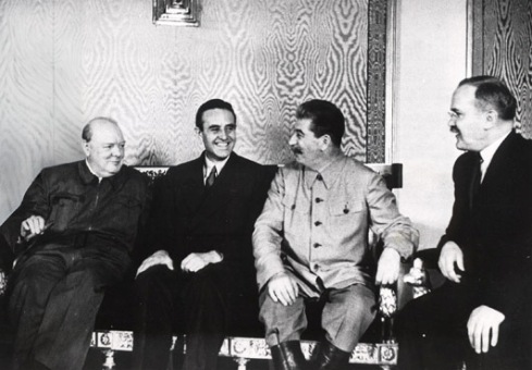 Churchill y Stalin en Moscú en 1942