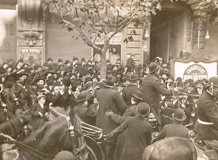 Vicente Blasco Ib&aacute;&ntilde;ez al llegar a Buenos Aires