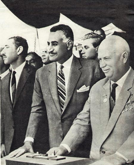 Nasser y Jrushov, Asu&aacute;n, 1956