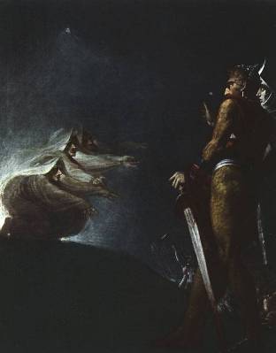 Henry F&uuml;ssli, Macbeth, Banquo y las brujas sobre el monte, 1793-4