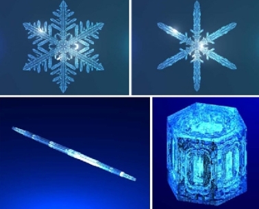 Copos de nieve simulados