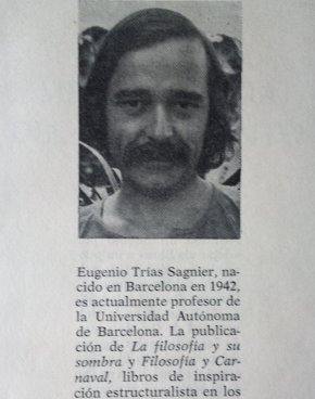 Eugenio Tr&iacute;as, Metodolog&iacute;a del pensamiento m&aacute;gico, Edhasa (La Gaya Ciencia, 2), Barcelona 1970