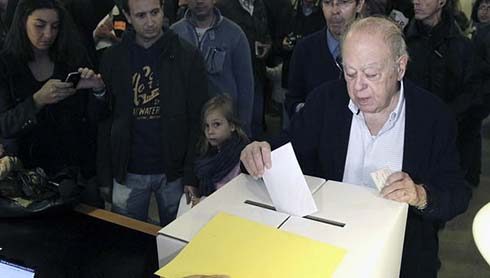 Jorge Pujol votando el 9N