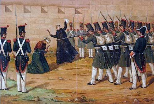 Liberales fusilan a la madre de Cabrera