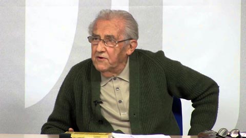 Gustavo Bueno en una de sus intervenciones para fgbueno.tv Gustavo Bueno en una de sus intervenciones para fgbueno.tv
